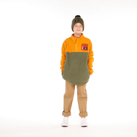 BOYS ADVENTURE FLEECE – Mustard Khaki
