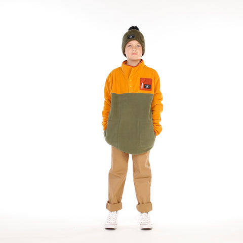 BOYS ADVENTURE FLEECE – Mustard Khaki