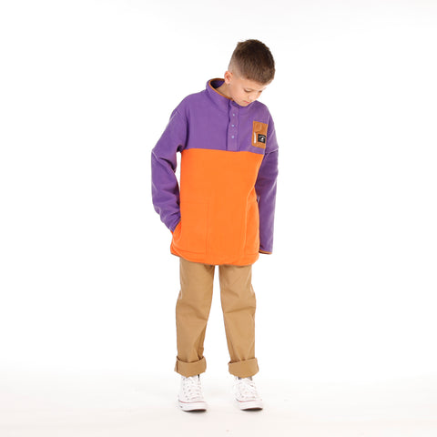 BOYS ADVENTURE FLEECE – Purple Orange