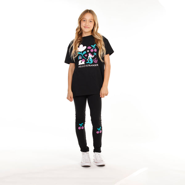 GIRLS SEAGIRL BAILEY SS TEE – Black