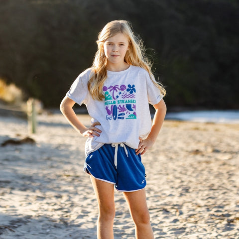 Holiday Vibes Bailey Tee - White Marle