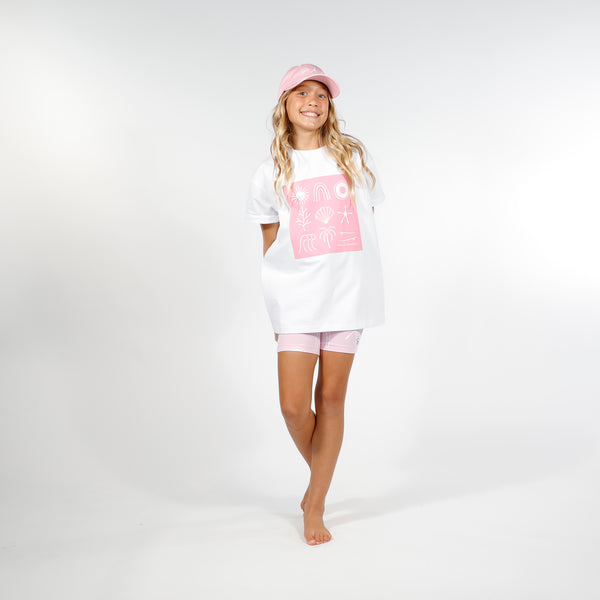SEA SHELL BAILEY TEE - White / Pink