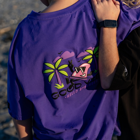 Good Vibes Box Tee – Purple