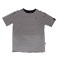 Holiday Stripe Box Tee - Black White Stripe