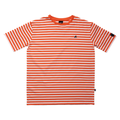 Holiday Stripe Box Tee -  Orange White Stripe