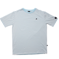 Holiday Stripe Box Tee -  Turquoise White Stripe