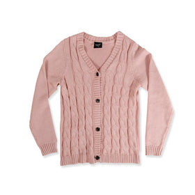 GIRLS MAGGIE CARDI - Dusty Pink