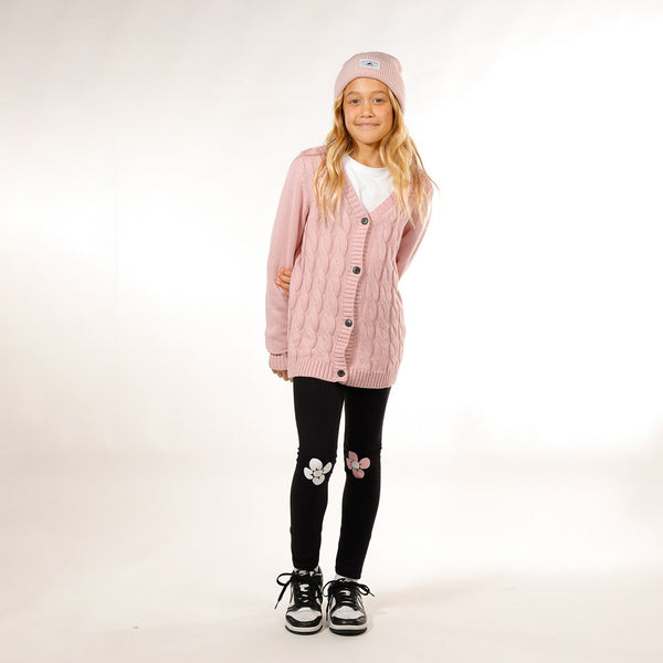 GIRLS MAGGIE CARDI - Dusty Pink
