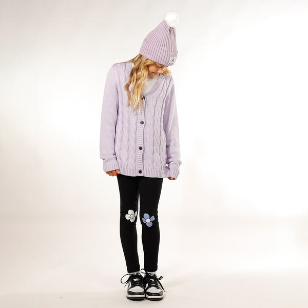 GIRLS MAGGIE CARDI - Purple