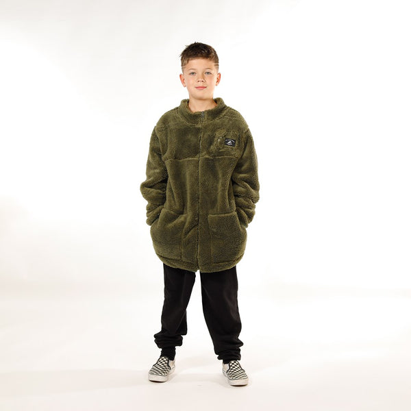 BOYS ZIP JACKET - Khaki