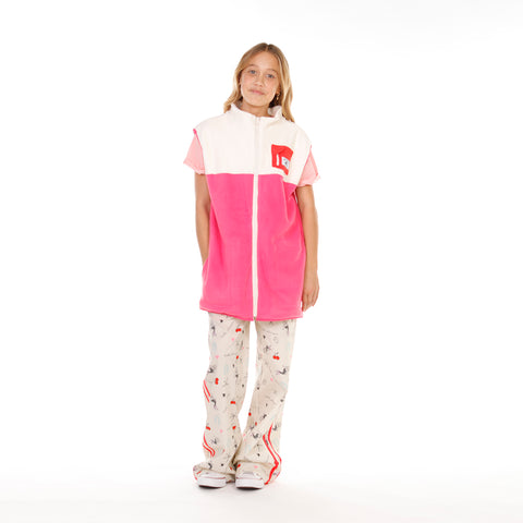 GIRLS EVERYTHING VEST – Cream Pink