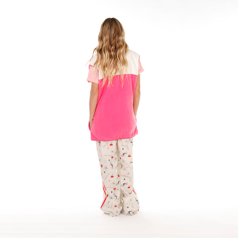 GIRLS EVERYTHING VEST – Cream Pink