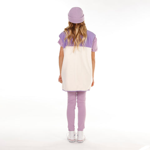 GIRLS EVERYTHING VEST – Purple Cream