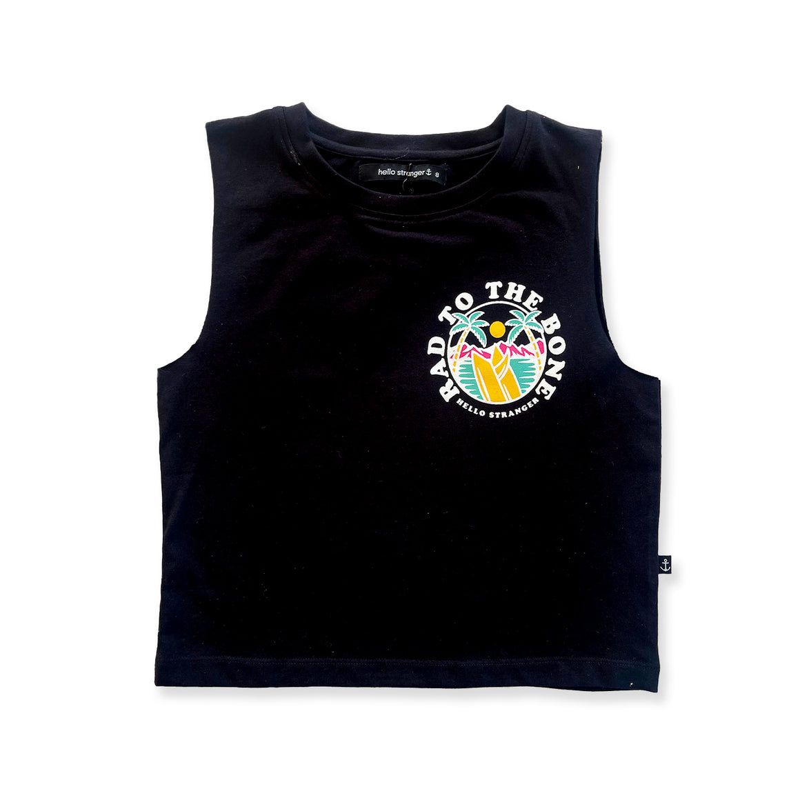GIRLS RAD TO THE BONE TANK - Black