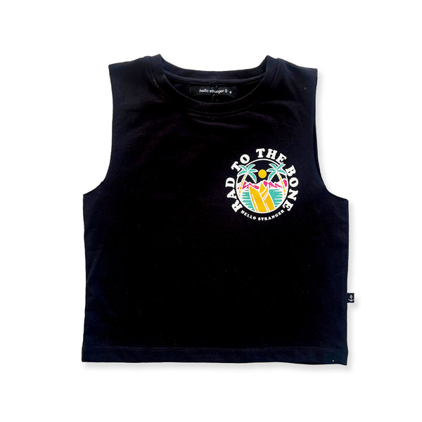 GIRLS RAD TO THE BONE TANK - Black