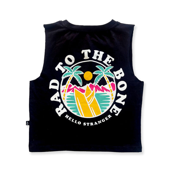 GIRLS RAD TO THE BONE TANK - Black