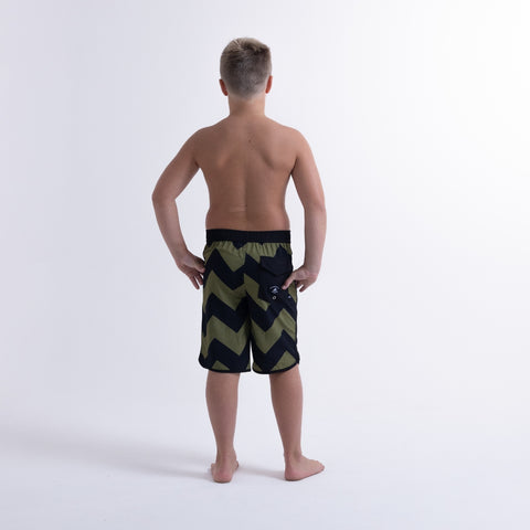 BREAK LONG BOARD SHORT – Khaki Black