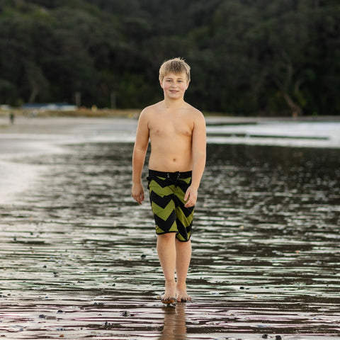 BREAK LONG BOARD SHORT – Khaki Black