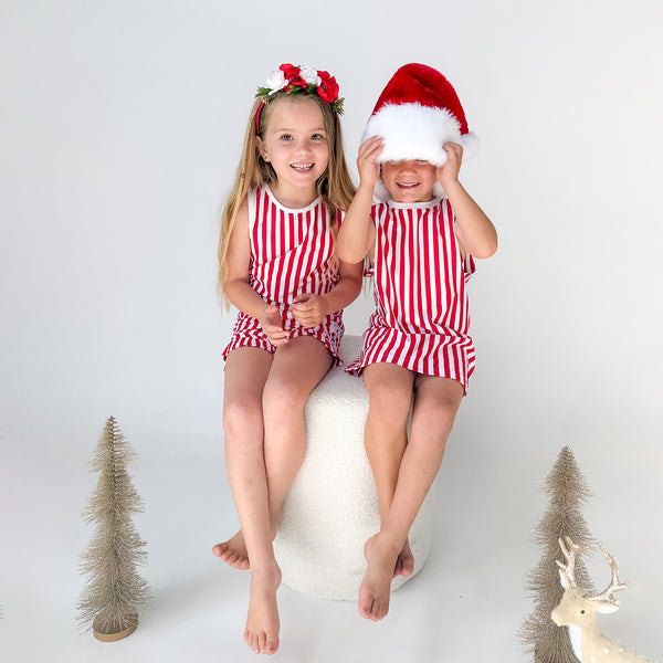 BOYS CHRISTMAS PJS - Red White