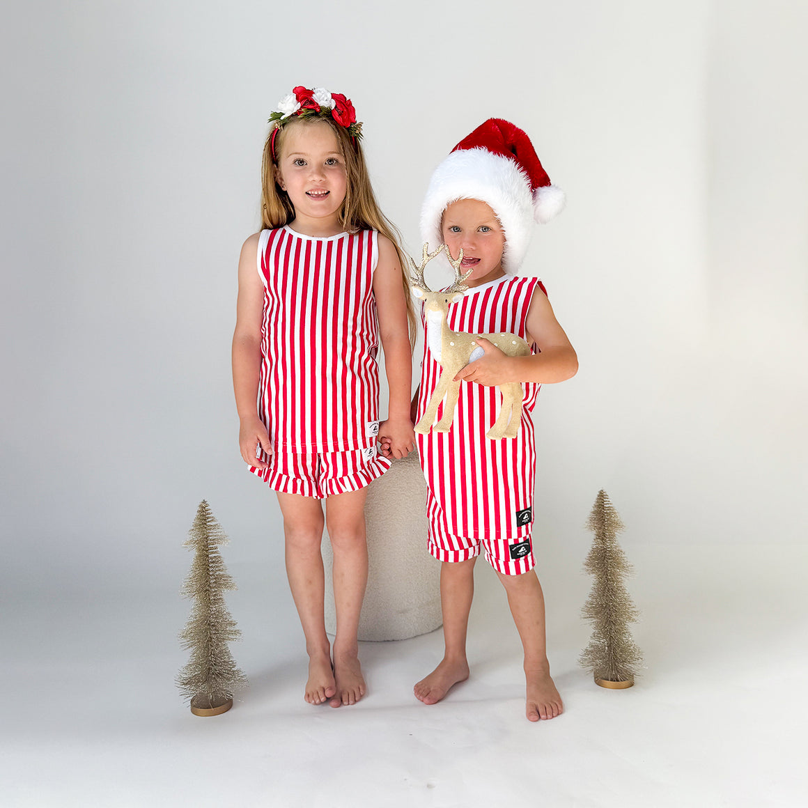 BOYS CHRISTMAS PJS - Red White