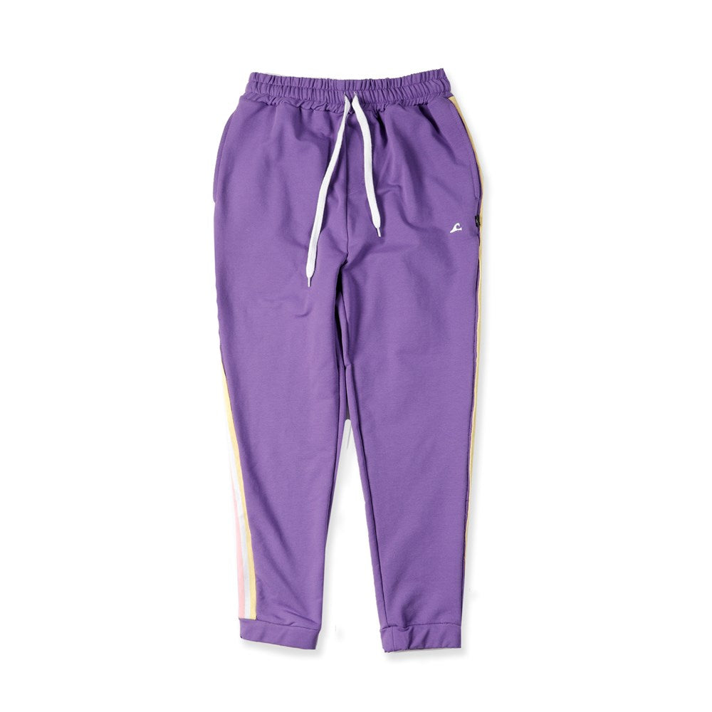 Purple and white track pants top