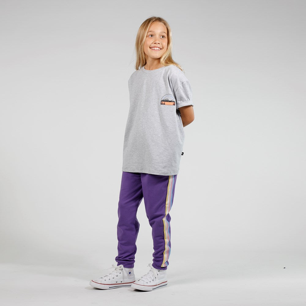Purple and white track pants new arrivals