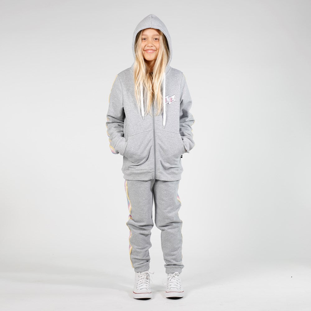 GIRLS ZIP HOOD - Greymarle