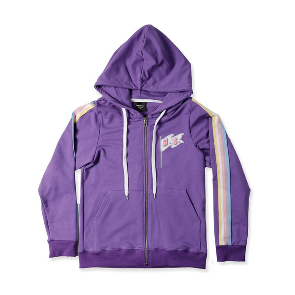 GIRLS ZIP HOOD - Purple