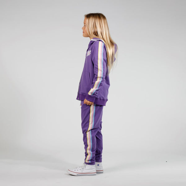 GIRLS ZIP HOOD - Purple